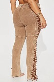 SUPER WHOLESALE | Side Lace Up Jeans
