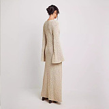 SUPER WHOLESALE | See Through Bat Sleeve Long Dress