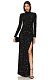 SUPER WHOLESALE | Split Sequin Long-Sleeve Maxi Dress – Elegant Socialite Evening Gown