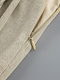 SUPER WHOLESALE |   Hollow-Out Long-Sleeve Top and Asymmetrical Tie Skirt Two-Piece Set