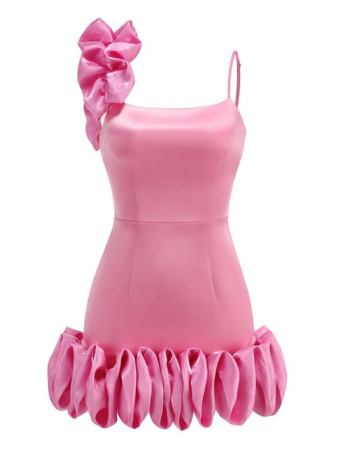 SUPER WHOLESALE | Ruched Hem Spaghetti Strap Dress – Slim Fit Bodycon Mini Dress