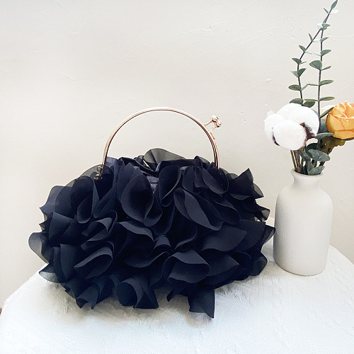 SUPER WHOLESALE | Chiffon Flower Luxury Evening Clutch Bag
