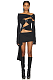 SUPER WHOLESALE | Off-Shoulder Cut-Out Dress with Metal Buckle and Sash – Bodycon Gown