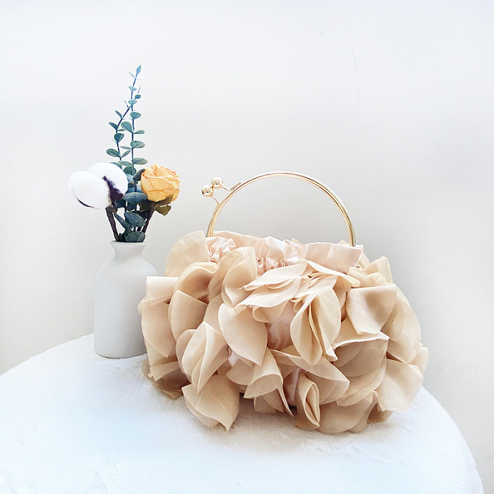 SUPER WHOLESALE | Chiffon Flower Luxury Evening Clutch Bag