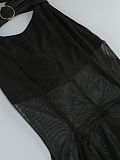 SUPER WHOLESALE | Off-Shoulder Sheer Mesh Long-Sleeve Ruched Dress – Cut-Out Floor-Length Gown