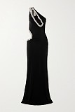 SUPER WHOLESALE | Rhinestone Halter Slim Fit Split Maxi Dress – Sexy Socialite Evening Gown