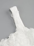 SUPER WHOLESALE | 3D Floral Solid Color Sexy Spaghetti Strap Dress – Backless Mini Dress