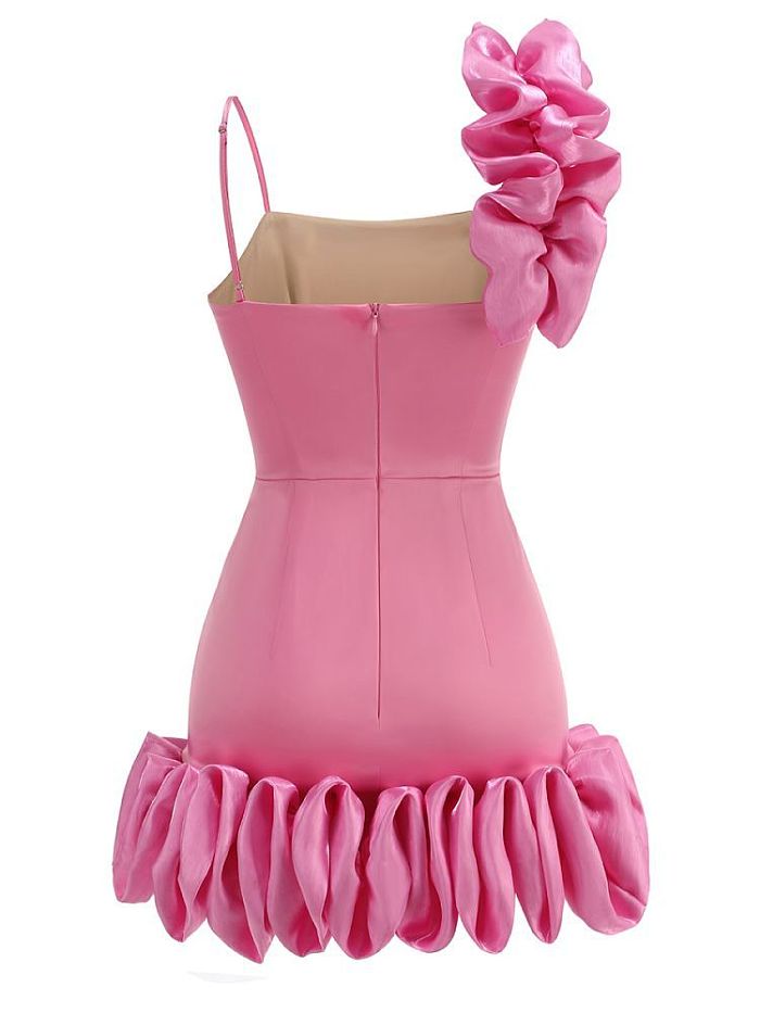 SUPER WHOLESALE | Ruched Hem Spaghetti Strap Dress – Slim Fit Bodycon Mini Dress