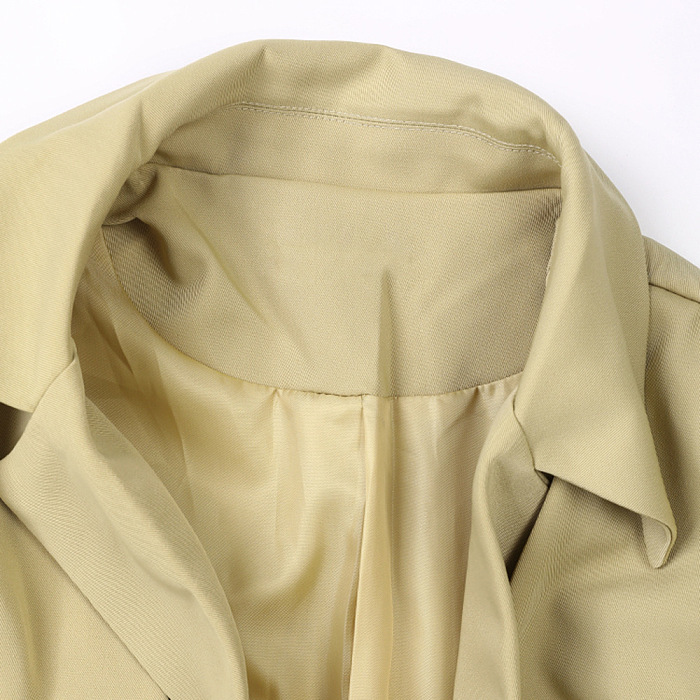 SUPER WHOLESALE | Faux Two-Piece Tie-Waist Over-the-Knee Long Coat