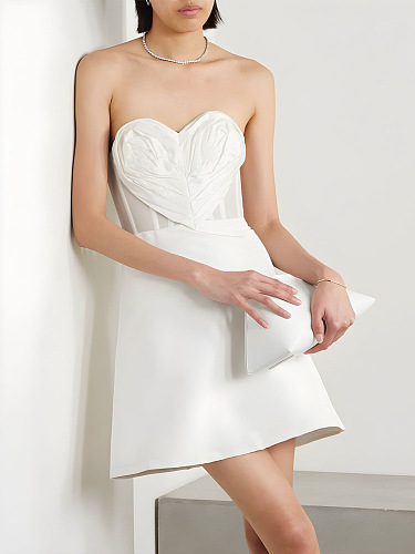 SUPER WHOLESALE | Heart-Shaped Floral Decor Strapless Dress