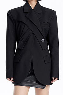 SUPER WHOLESALE |Cross-Neck Blazer