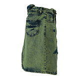 SUPER WHOLESALE | Patchwork Denim Midi Skirt