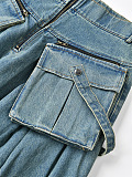 SUPER WHOLESALE |Heavy-Duty Denim Jacket Two-Piece Set