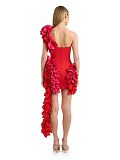 SUPER WHOLESALE | One-Shoulder Bodycon Dress with Ruffle Hem