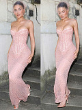SUPER WHOLESALE |Rhinestone Sexy Strapless Mermaid Gown