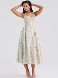 SUPER WHOLESALE |Halter Neck Floral Maxi Dress