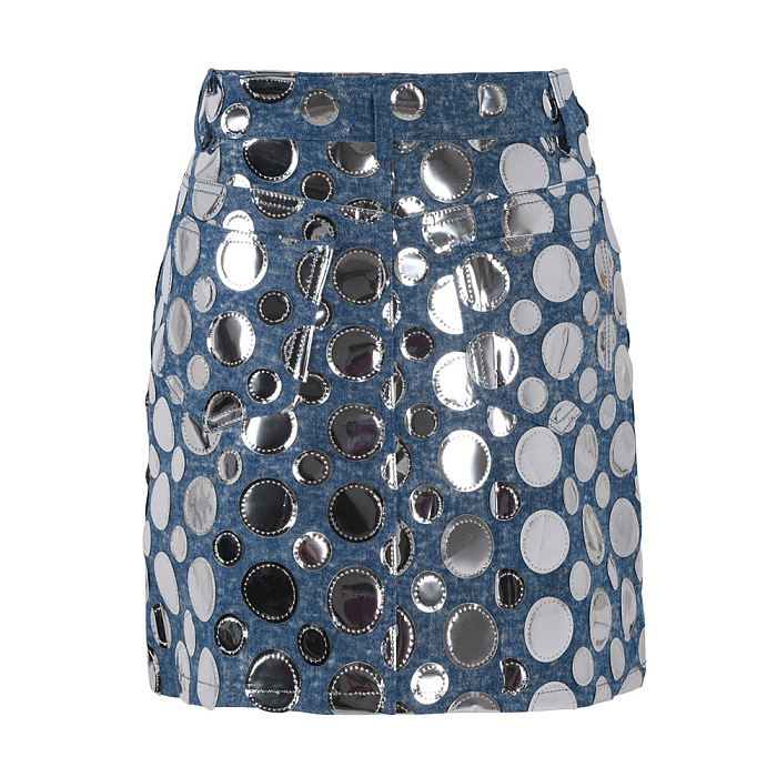 SUPER WHOLESALE | Sequin Embellished High-Waisted Bodycon Mini Skirt