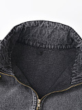 SUPER WHOLESALE |Heavy-Duty Denim Jacket Two-Piece Set
