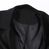 SUPER WHOLESALE | Faux Two-Piece Tie-Waist Over-the-Knee Long Coat