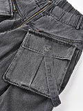 SUPER WHOLESALE |Heavy-Duty Denim Jacket Two-Piece Set