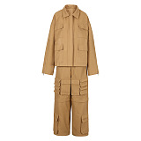 SUPER WHOLESALE | Fashion Heavy-Duty Jacket with Cargo Pants