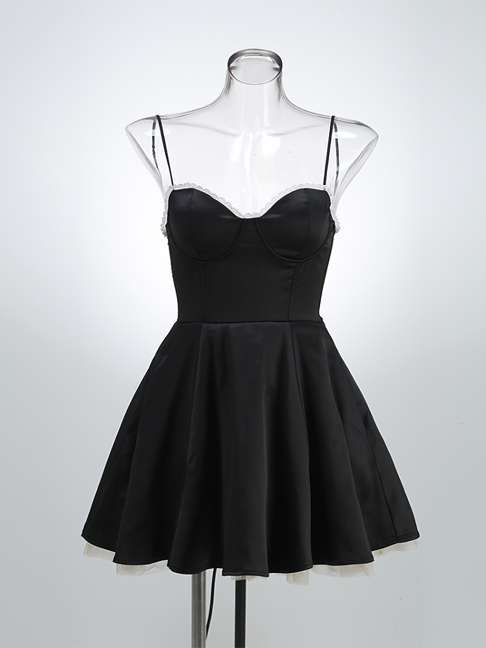 SUPER WHOLESALE | Spaghetti Strap Strapless Puffy Dress
