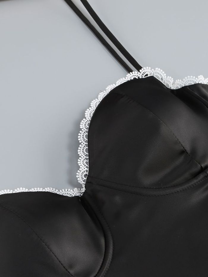 SUPER WHOLESALE | Spaghetti Strap Strapless Puffy Dress