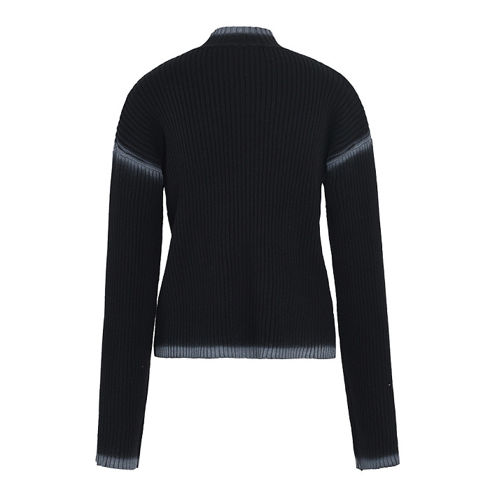SUPER WHOLESALE | Ribbed Knit Zip-Up Sweater