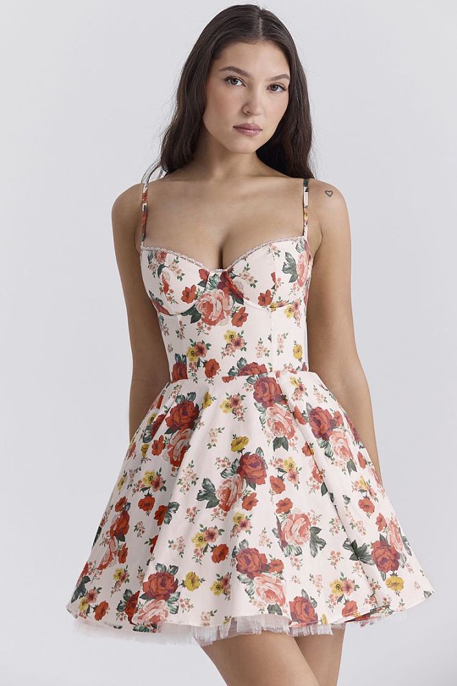 SUPER WHOLESALE | Spaghetti Strap Strapless Puffy Dress