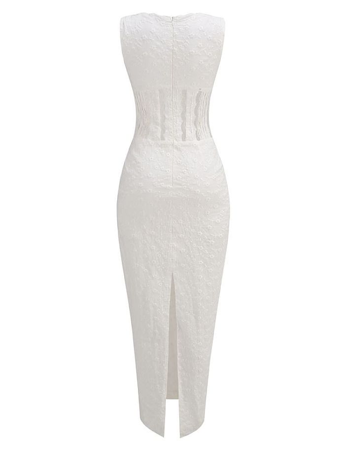 SUPER WHOLESALE | Deep V-Neck Cut-Out Dress