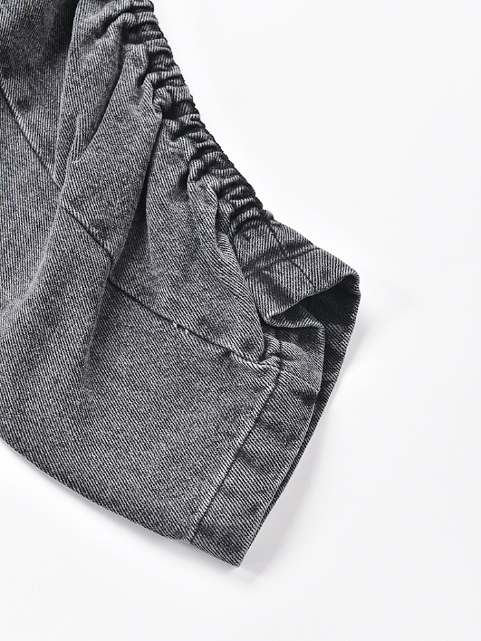 SUPER WHOLESALE |Heavy-Duty Denim Jacket Two-Piece Set