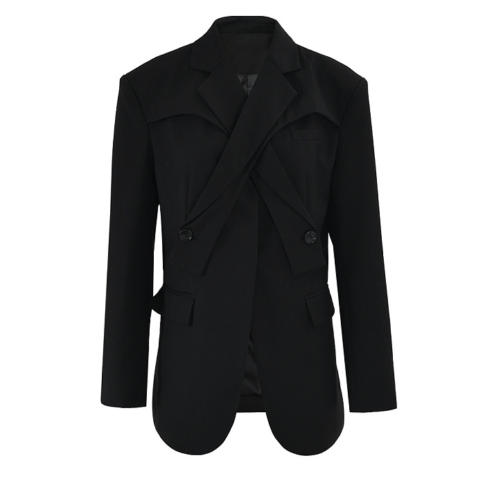 SUPER WHOLESALE |Cross-Neck Blazer