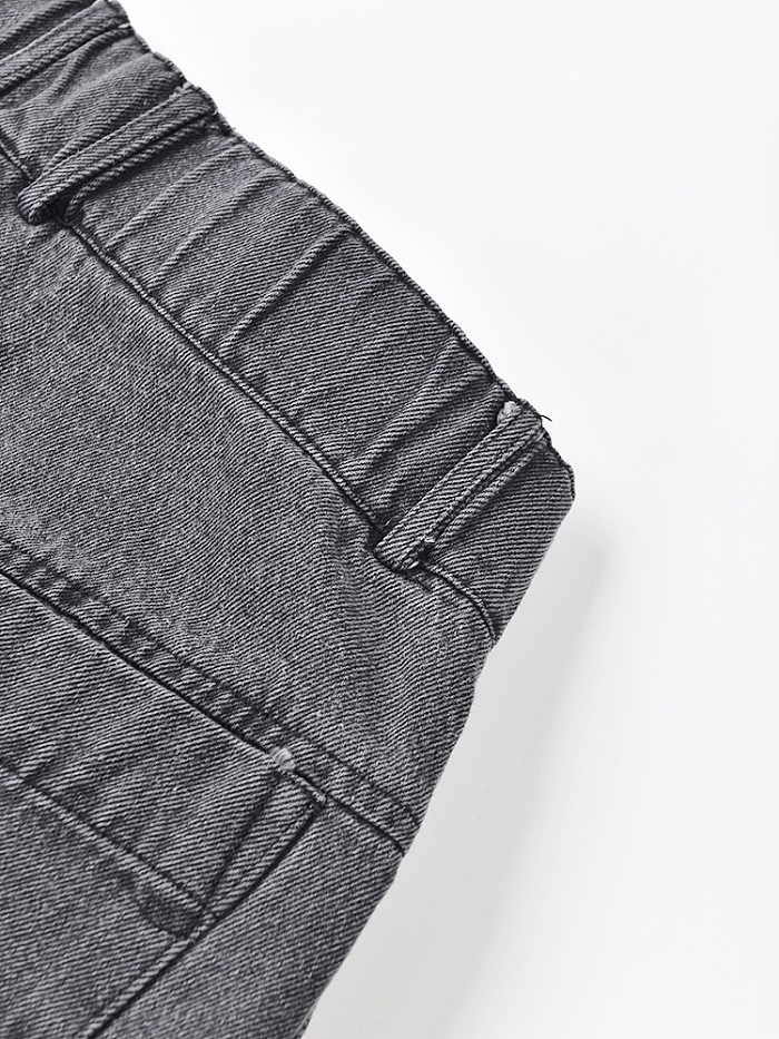 SUPER WHOLESALE |Heavy-Duty Denim Jacket Two-Piece Set