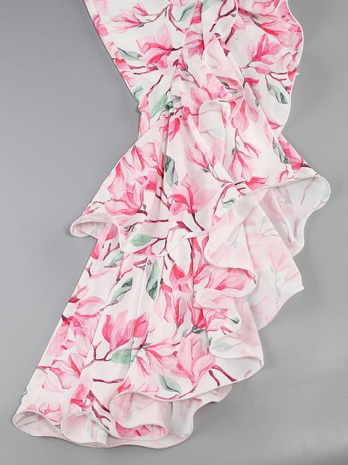 SUPER WHOLESALE | One-Shoulder Asymmetrical Ruffle Dress – Elegant Vacation Dress