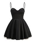 SUPER WHOLESALE | Spaghetti Strap Strapless Puffy Dress