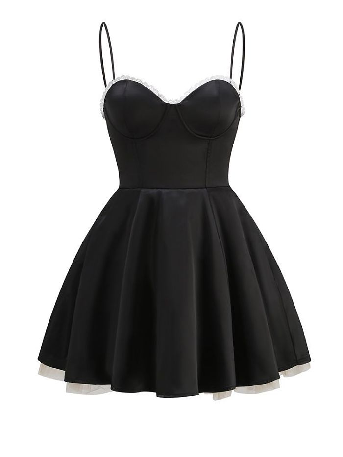 SUPER WHOLESALE | Spaghetti Strap Strapless Puffy Dress