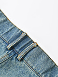 SUPER WHOLESALE |Heavy-Duty Denim Jacket Two-Piece Set