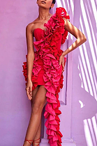 SUPER WHOLESALE | One-Shoulder Bodycon Dress with Ruffle Hem