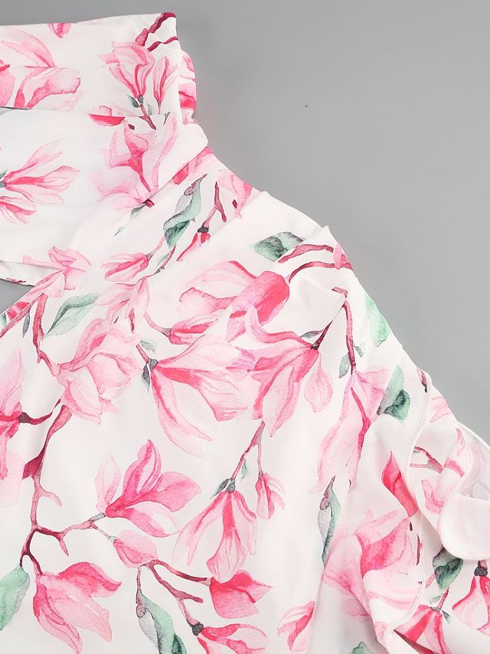 SUPER WHOLESALE | One-Shoulder Asymmetrical Ruffle Dress – Elegant Vacation Dress