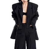 SUPER WHOLESALE |Cross-Neck Blazer