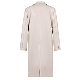 SUPER WHOLESALE | Faux Two-Piece Tie-Waist Over-the-Knee Long Coat