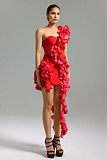 SUPER WHOLESALE | One-Shoulder Bodycon Dress with Ruffle Hem