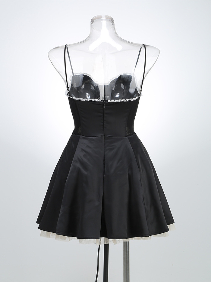 SUPER WHOLESALE | Spaghetti Strap Strapless Puffy Dress