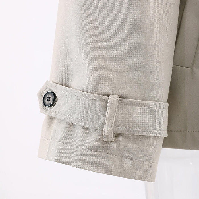SUPER WHOLESALE | Textured Lapel Double-Breasted Casual Jacket