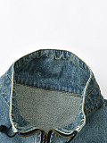 SUPER WHOLESALE |Heavy-Duty Denim Jacket Two-Piece Set