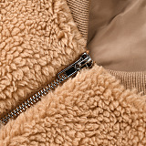 SUPER WHOLESALE | Shearling Patchwork Multi-Pocket Flight Jacket