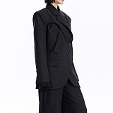 SUPER WHOLESALE |Cross-Neck Blazer