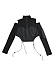 SUPER WHOLESALE | Stand Collar Off-Shoulder Drawstring Hem Long Sleeve Top