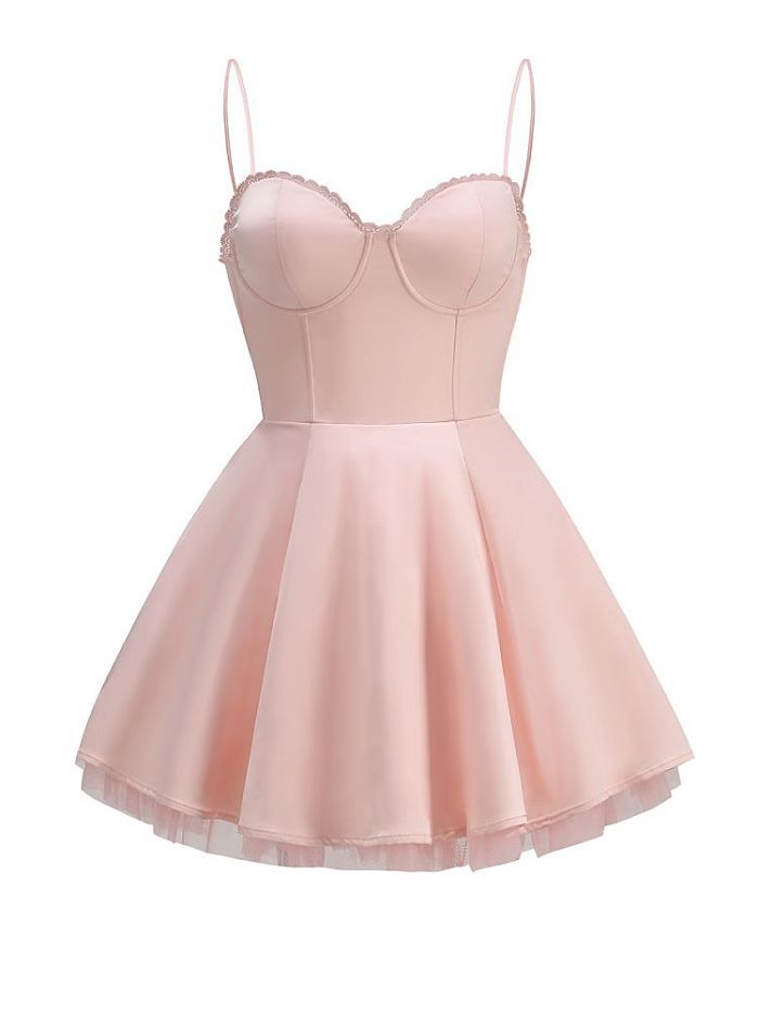 SUPER WHOLESALE | Spaghetti Strap Strapless Puffy Dress