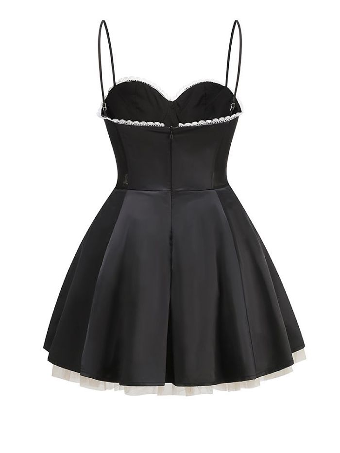 SUPER WHOLESALE | Spaghetti Strap Strapless Puffy Dress